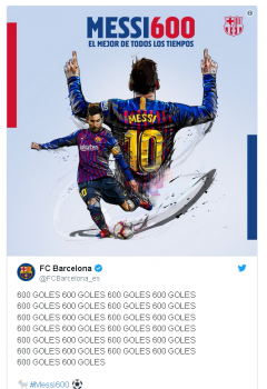 Messi 600 Gola