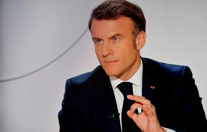 1444x920 Emmanuel Macron Lors De Son Interview Sur Tf1 Et France 2 Le 14 Mars 2024