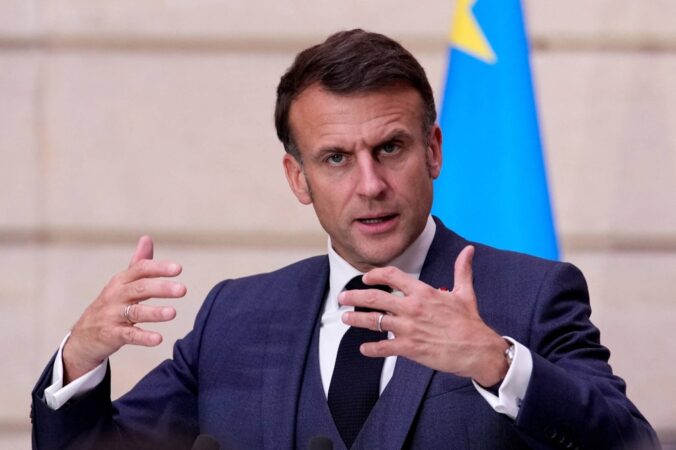 Congo's President Felix Tshisekedi And French President Emmanuel Macron Hold A Press Conference, In Paris