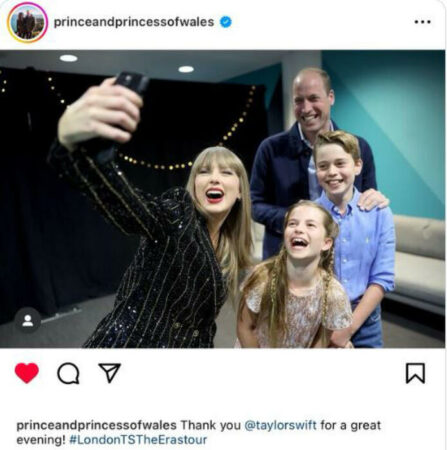 Taylor Swift Posta Un Selfie Con William, George E Charlotte