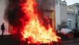 1235606 6313889 Albanian Opposition Burns Chairs In Protest Outside Parliament Akhbar