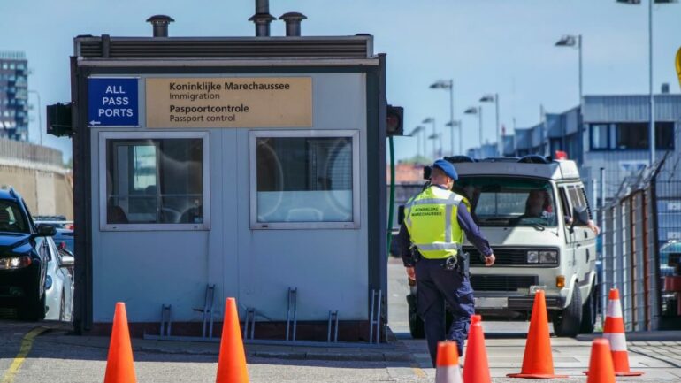 Border Control Checking The Immigration At Harbour By Amsterdam Netherlands